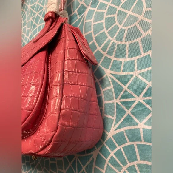 💛TODAY***$29***NWT Maxx New York pink 100% embossed crocodile leather purse. - Picture 5 of 10